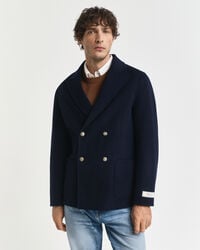 blazer club costurado À mão - azul noite