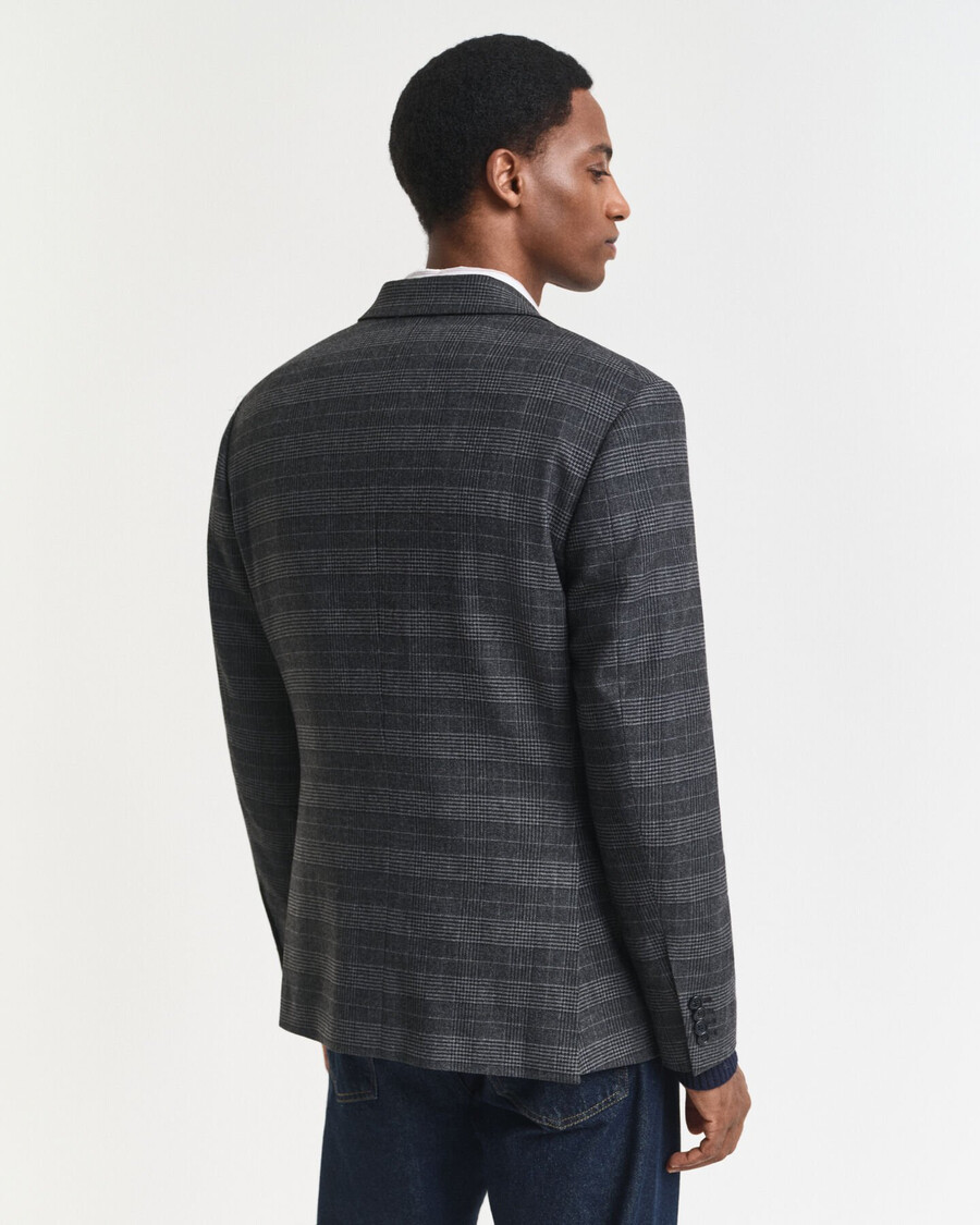 blazer slim fit glen check - mescla antracite