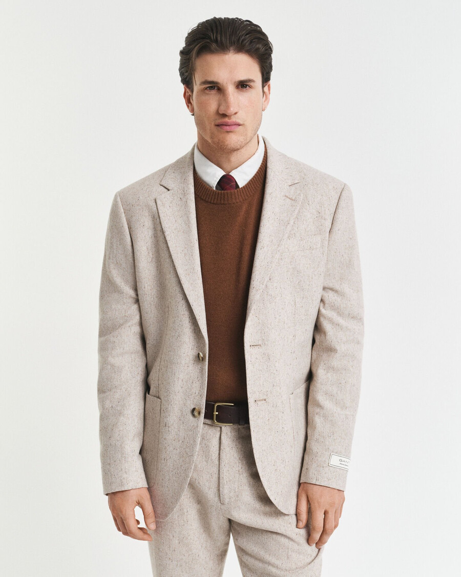 blazer slim fit donegal - mescla seed