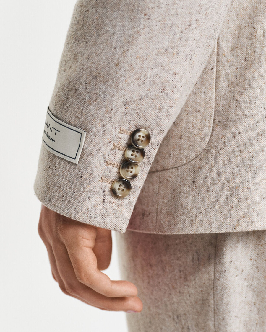blazer slim fit donegal - mescla seed