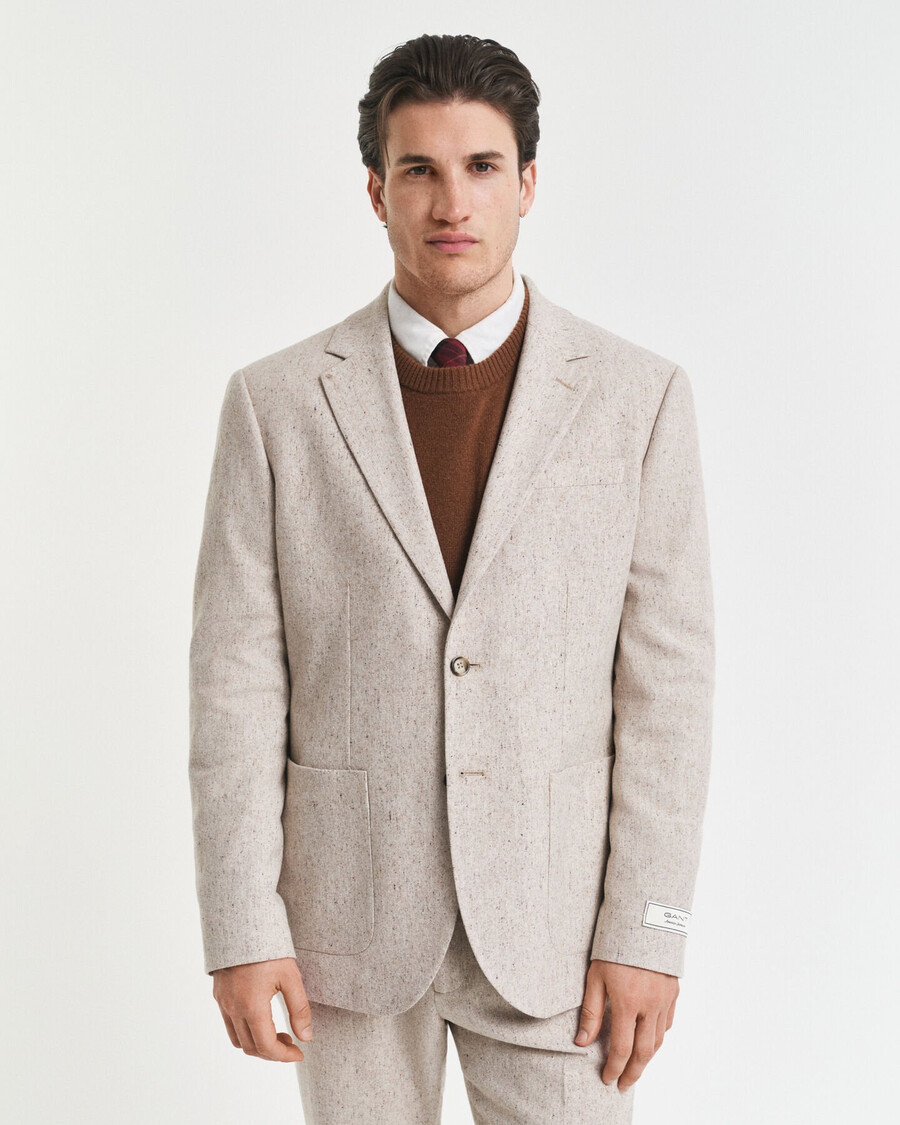 blazer slim fit donegal - mescla seed
