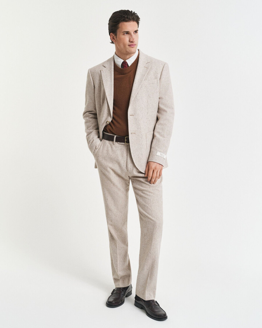 blazer slim fit donegal - mescla seed