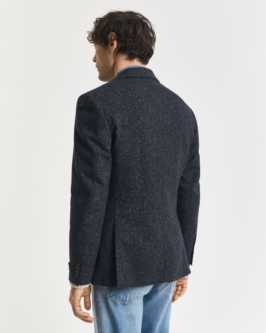 blazer slim fit donegal - azul noite