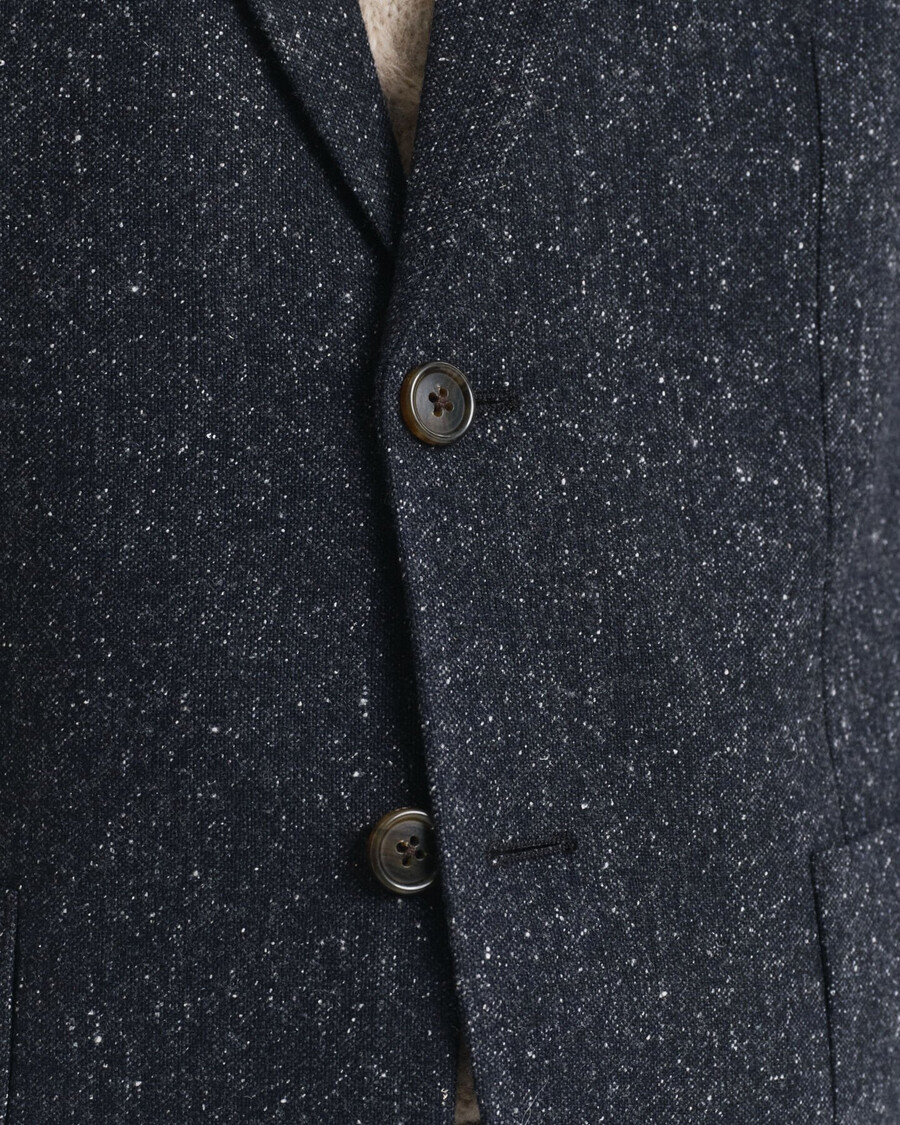 blazer slim fit donegal - azul noite