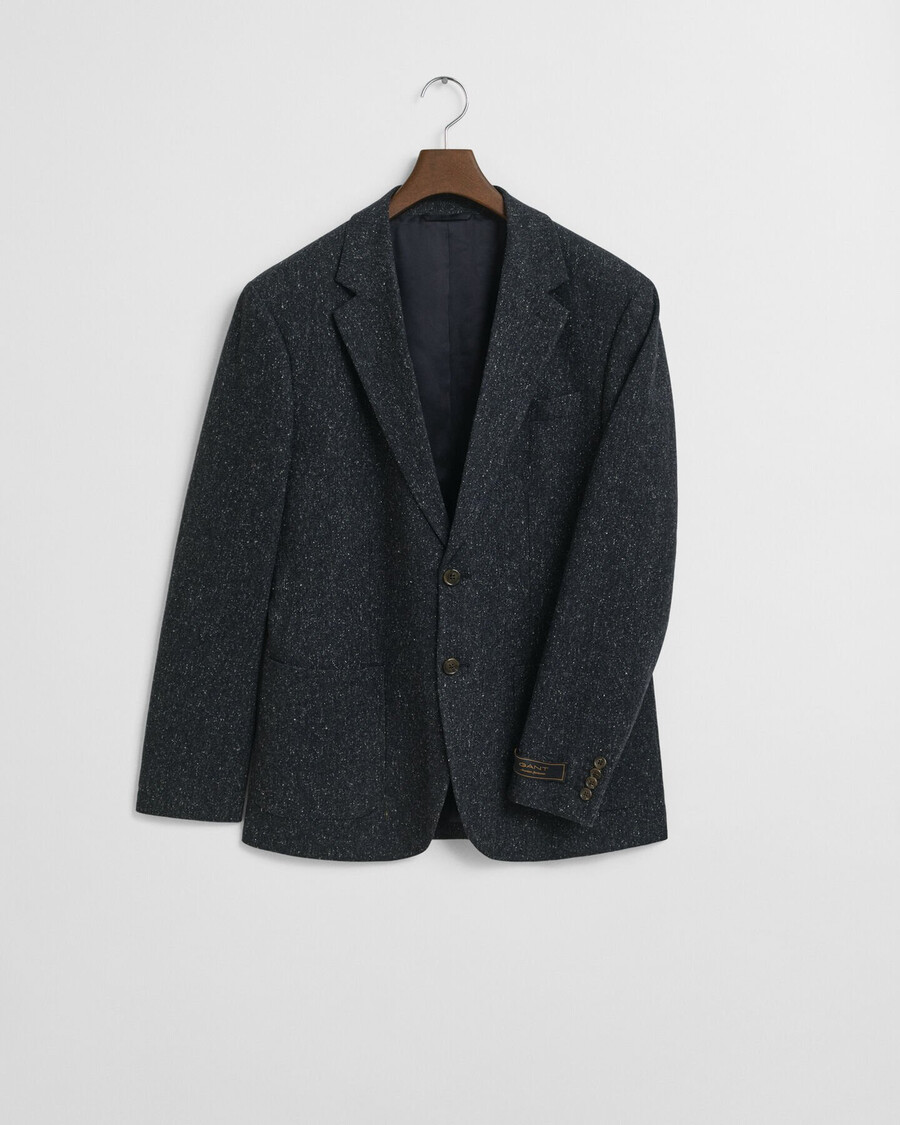 blazer slim fit donegal - azul noite