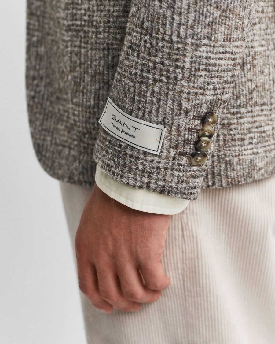 blazer de malha xadrez - mesclado de sementes