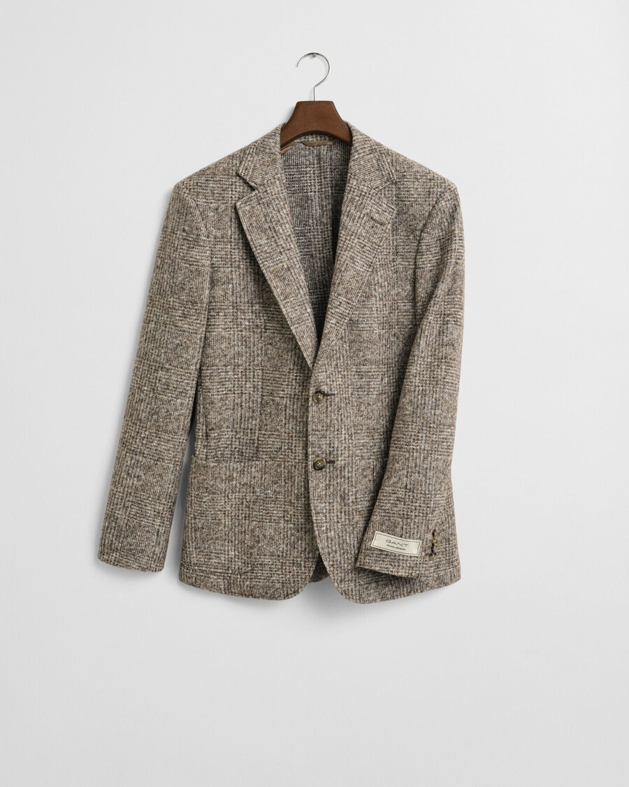 blazer de malha xadrez - mesclado de sementes