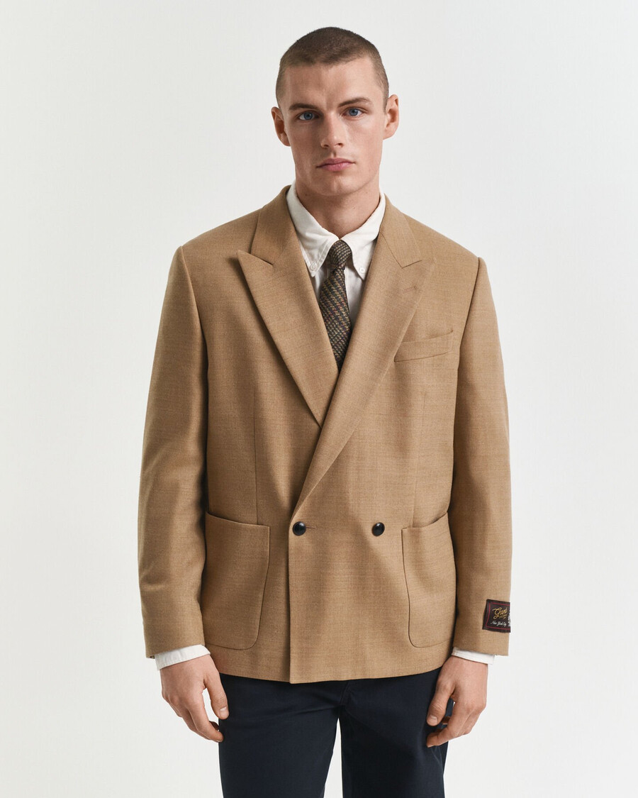blazer flannel camel club - cáqui quente
