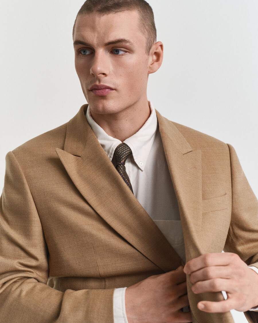 blazer flannel camel club - cáqui quente