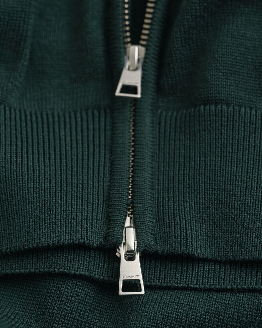 cardigã casual de algodão com zíper - verde xadrez