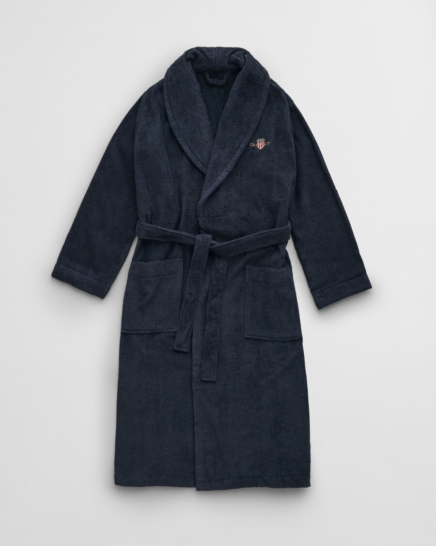 robe de tecido atoalhado archive shield - azul noite