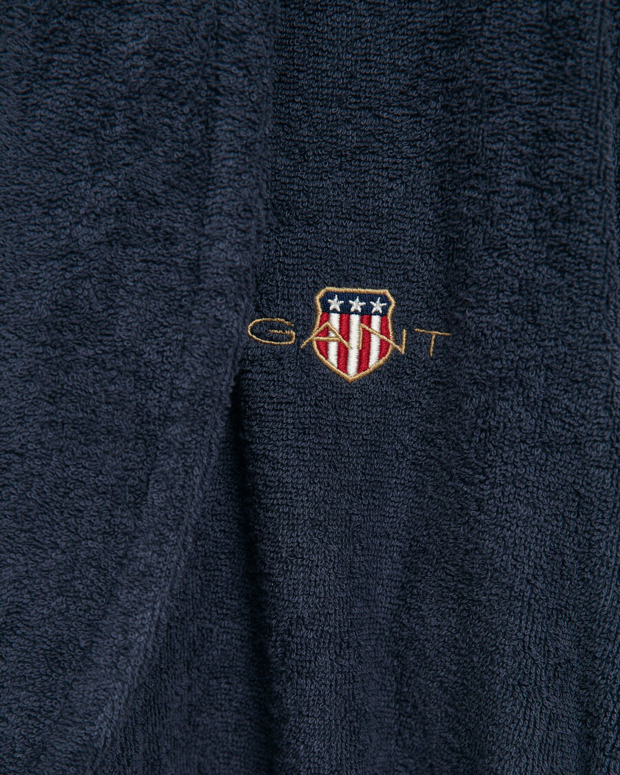 robe de tecido atoalhado archive shield - azul noite