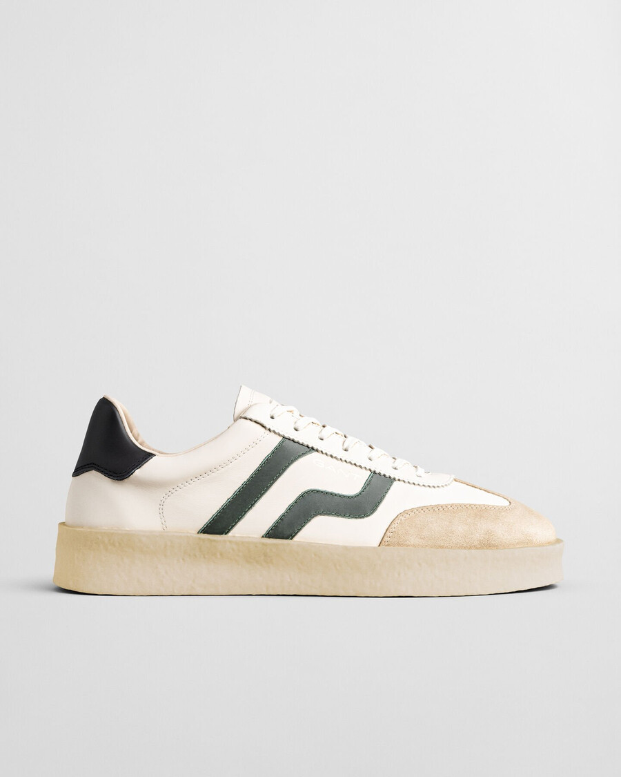 tênis de couro crepmo - cor creme