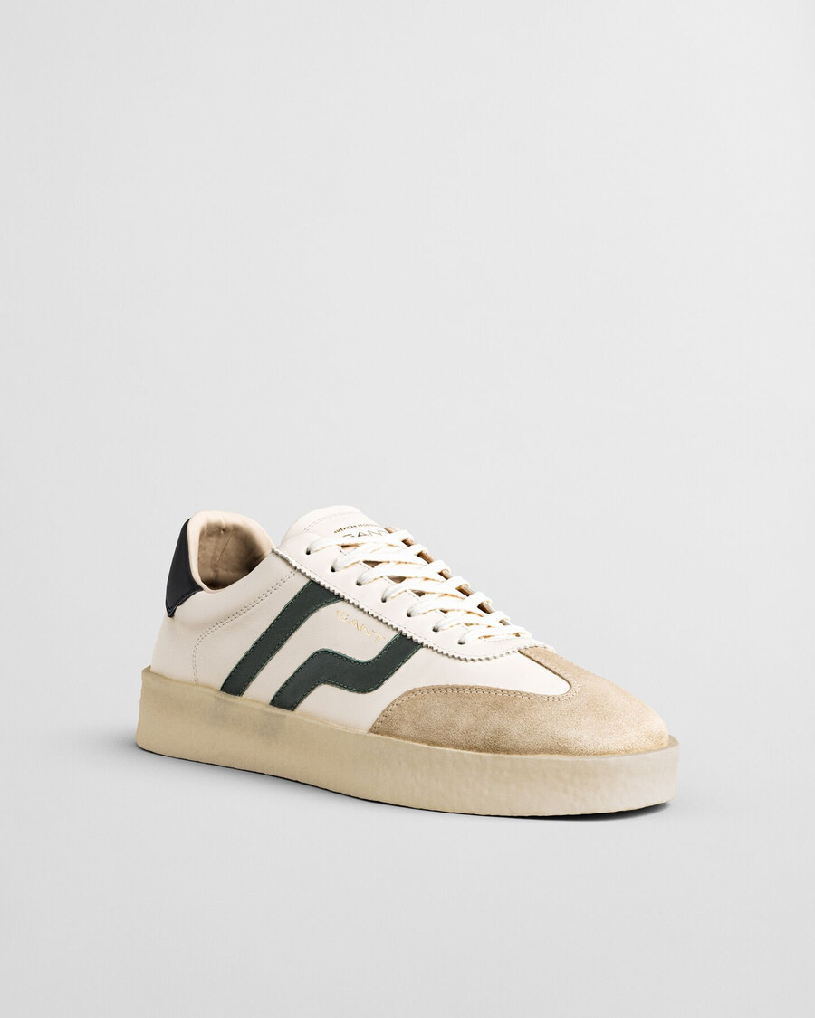 tênis de couro crepmo - cor creme