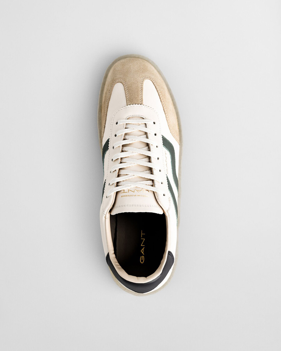 tênis de couro crepmo - cor creme