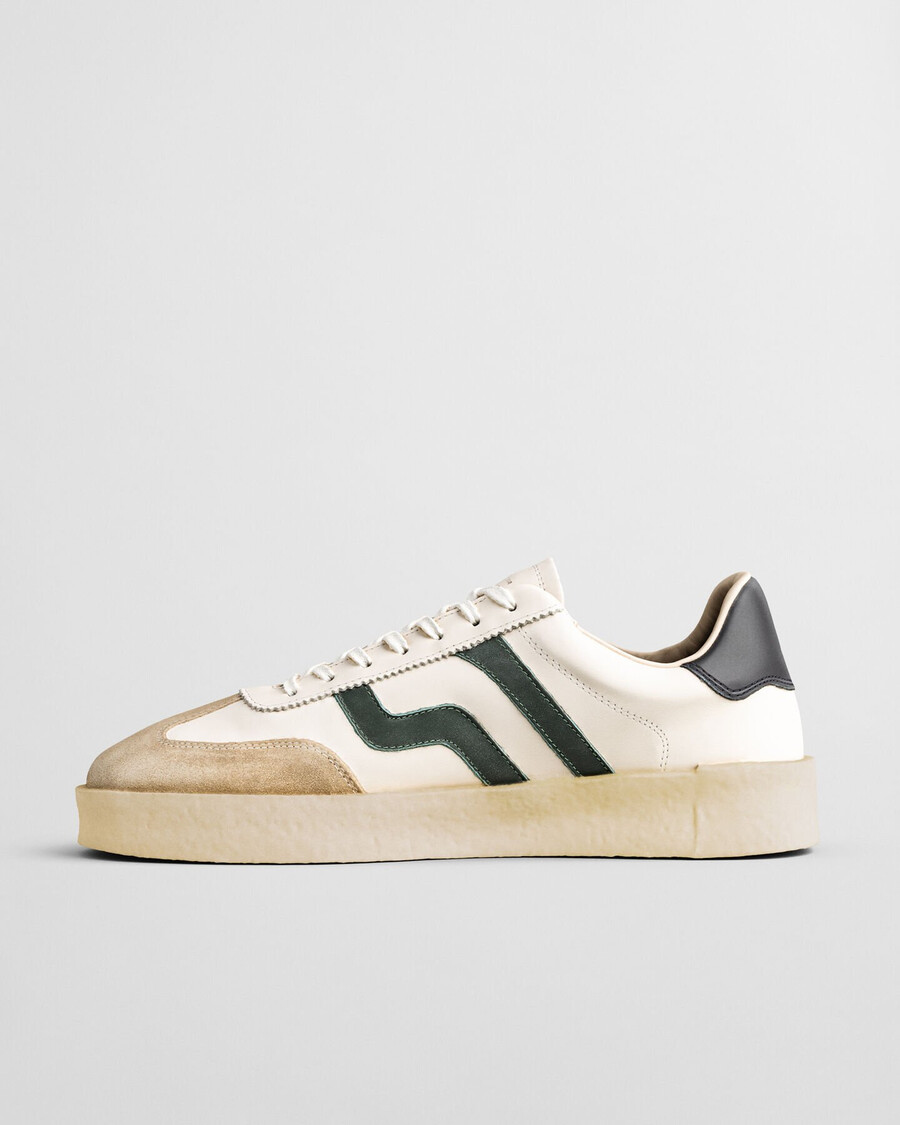tênis de couro crepmo - cor creme