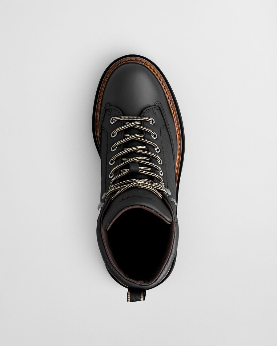 botas hillprep mid em couro - pretas
