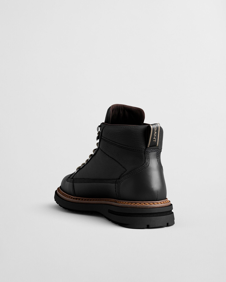 botas hillprep mid em couro - pretas