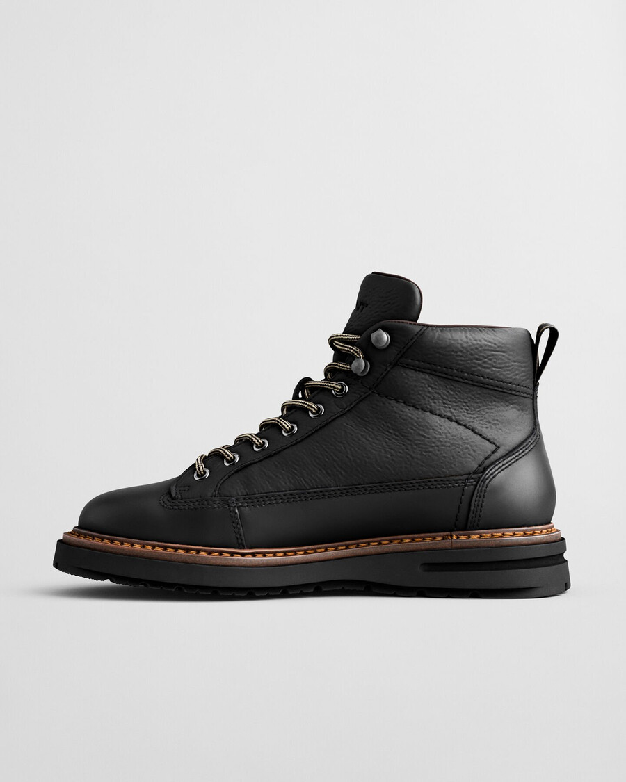 botas hillprep mid em couro - pretas