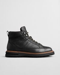 botas hillprep mid em couro - pretas
