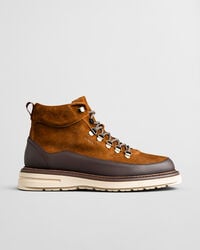 botas hillprep mid em camurça - conhaque