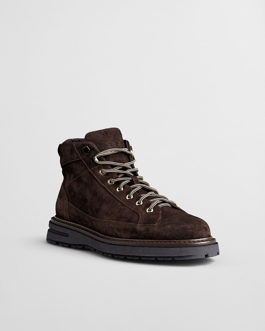 botas hillprep mid em camurça - marrom escuro