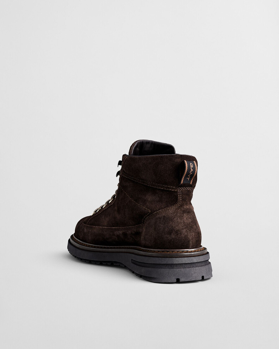 botas hillprep mid em camurça - marrom escuro