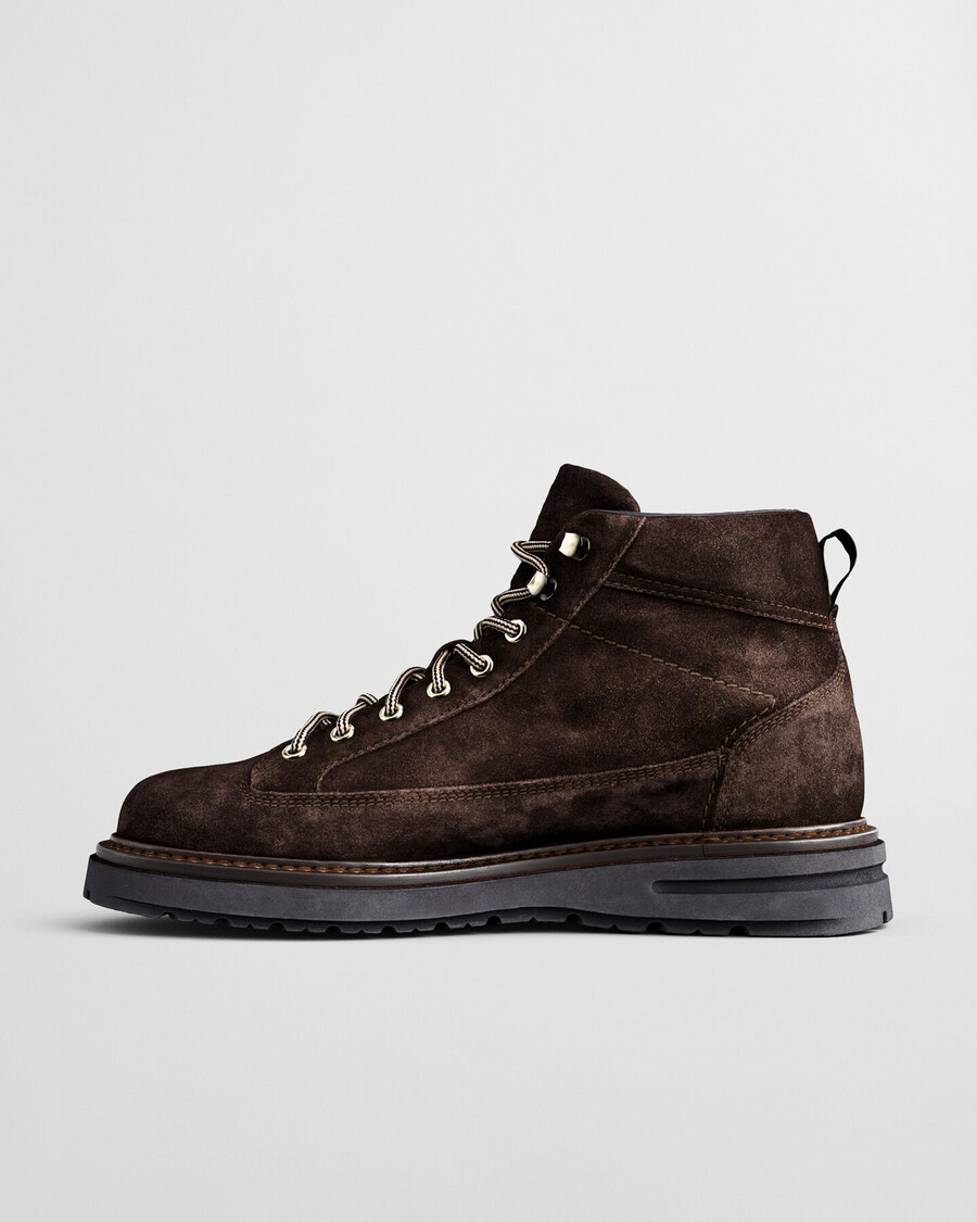 botas hillprep mid em camurça - marrom escuro