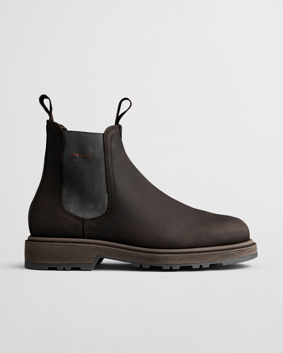 botas chelsea de couro blisdor - marrom escuro