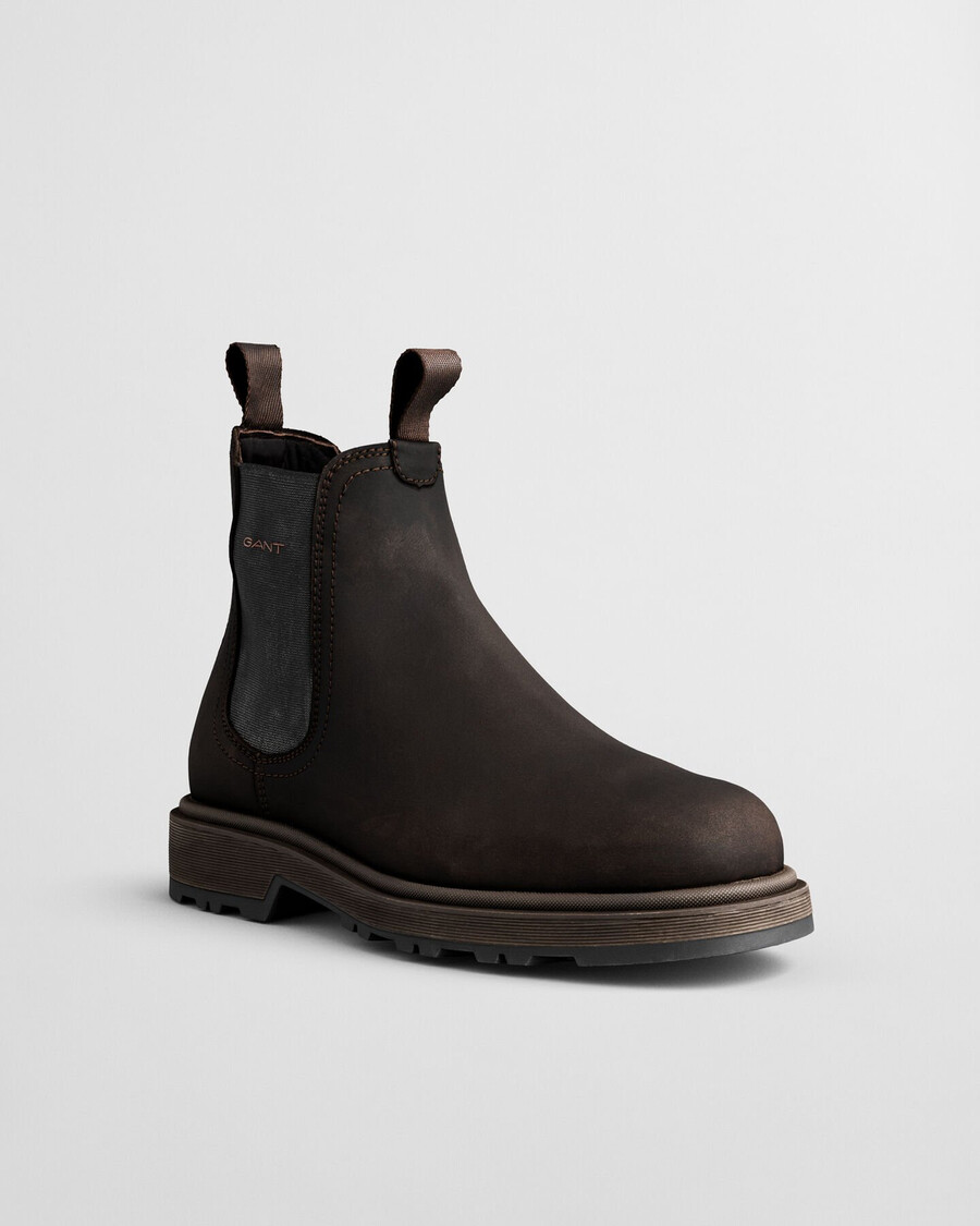 botas chelsea de couro blisdor - marrom escuro