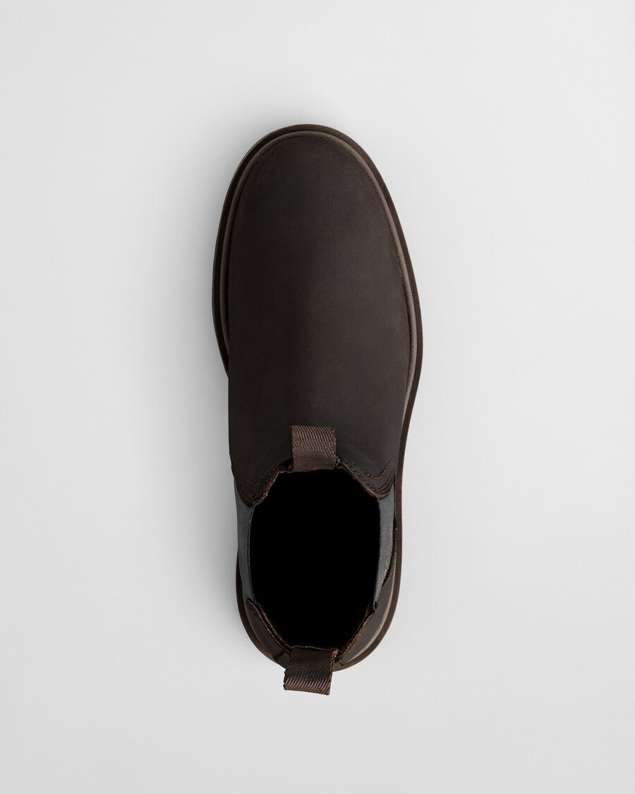 botas chelsea de couro blisdor - marrom escuro