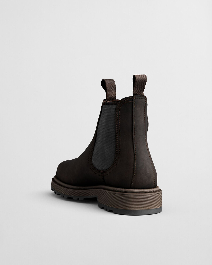 botas chelsea de couro blisdor - marrom escuro