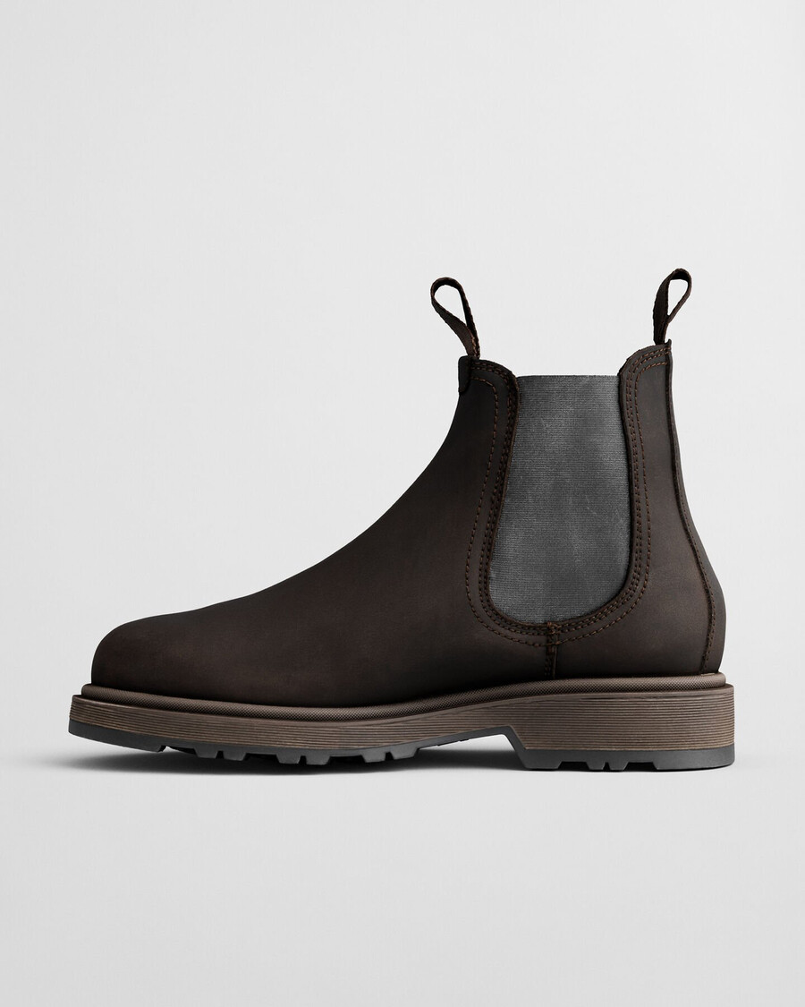 botas chelsea de couro blisdor - marrom escuro