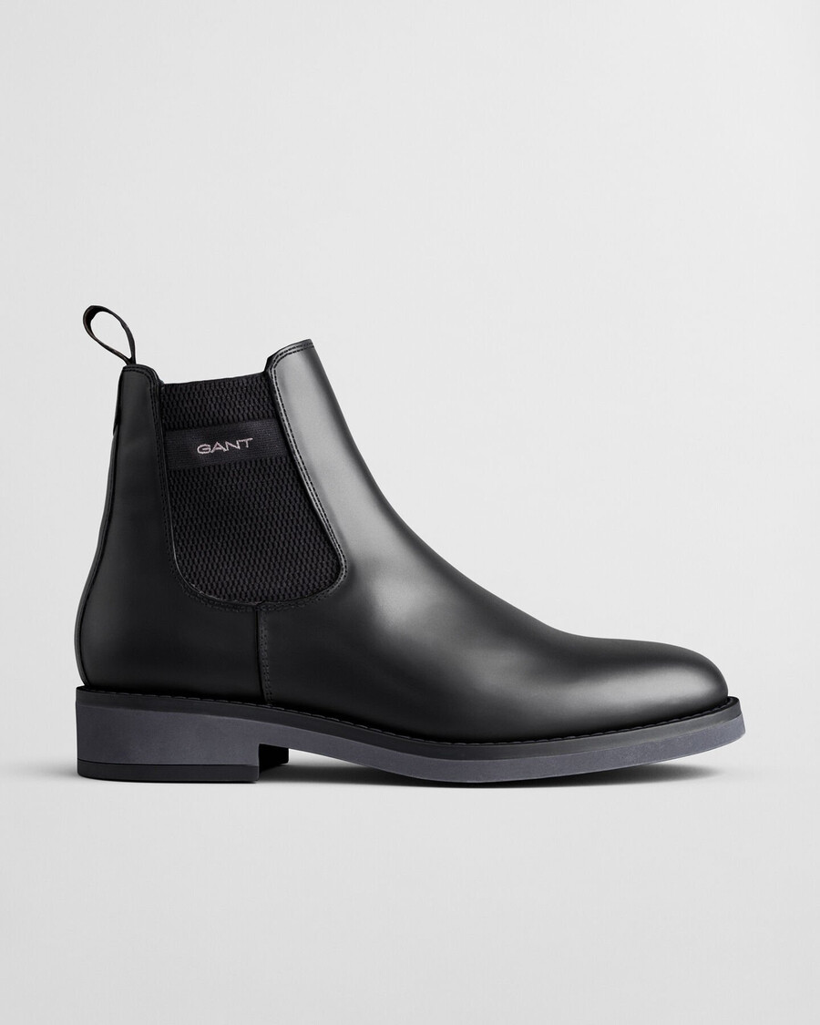 botas chelsea de couro prepdale - pretas