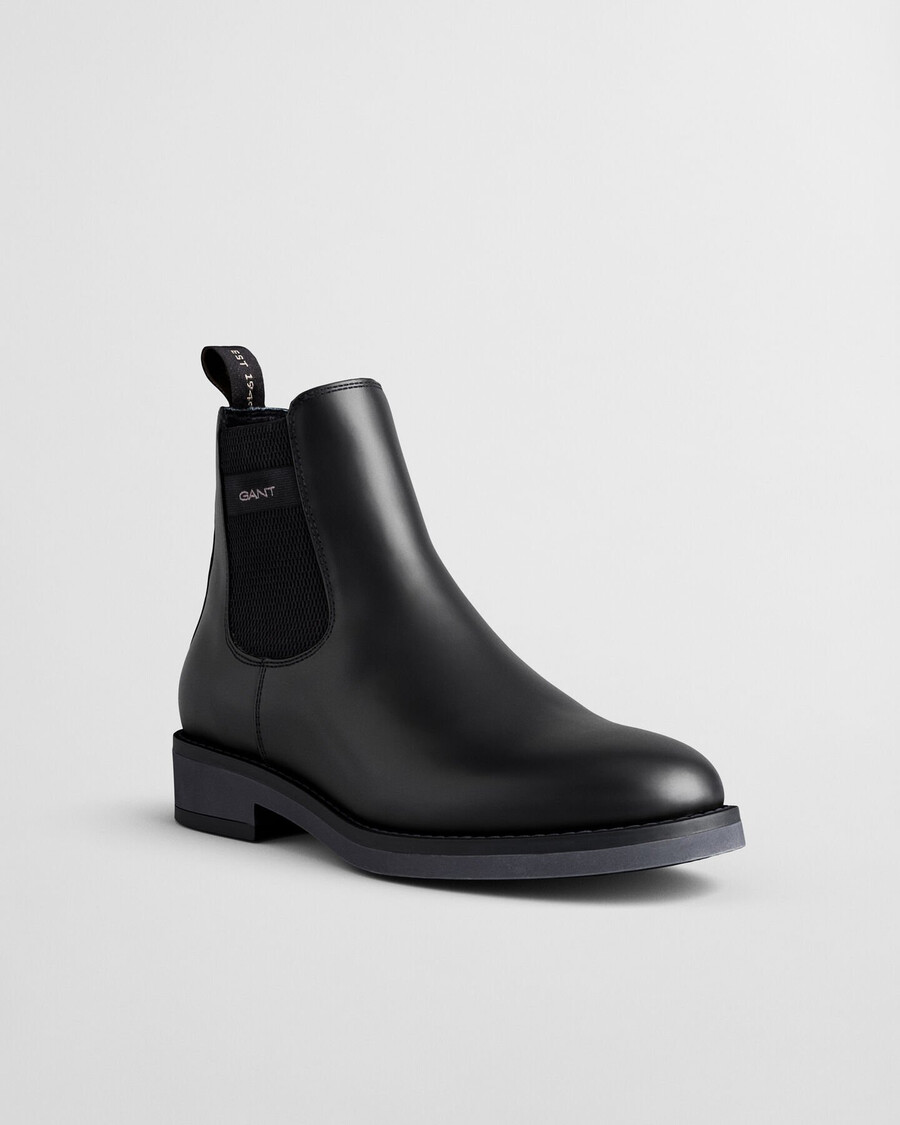 botas chelsea de couro prepdale - pretas
