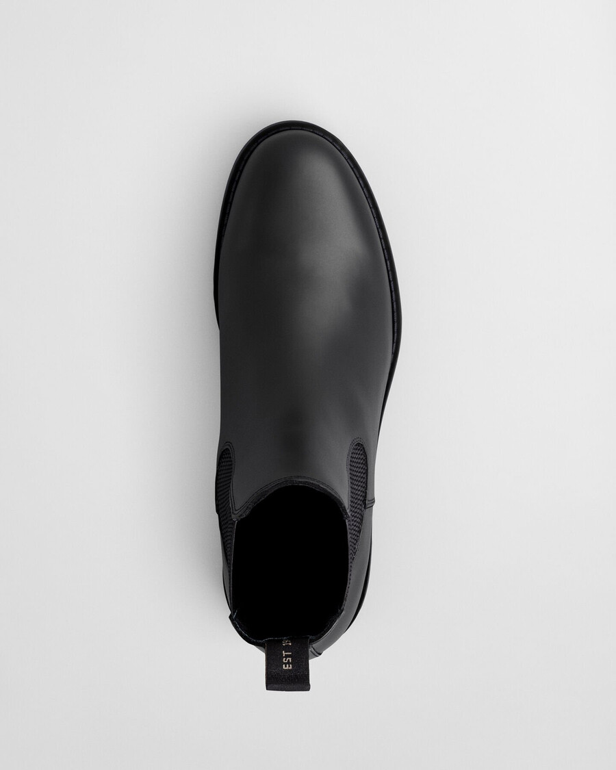 botas chelsea de couro prepdale - pretas
