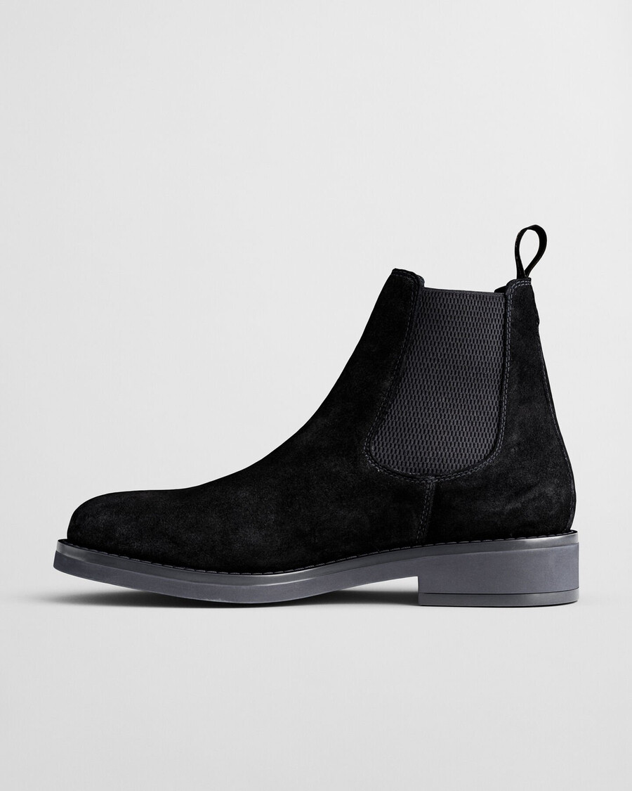 botas chelsea de camurça prepdale - pretas