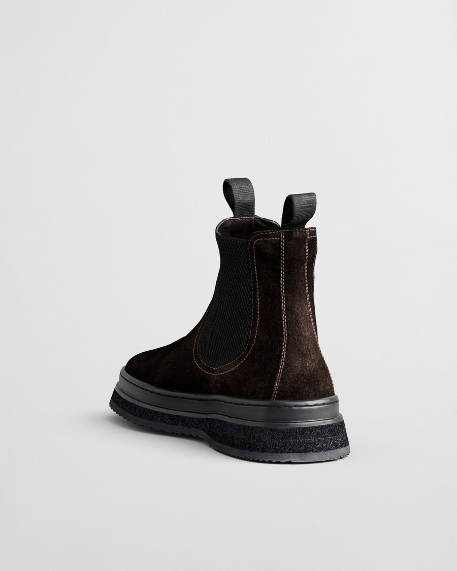 botas chelsea de camurça blistown - marrom escuro