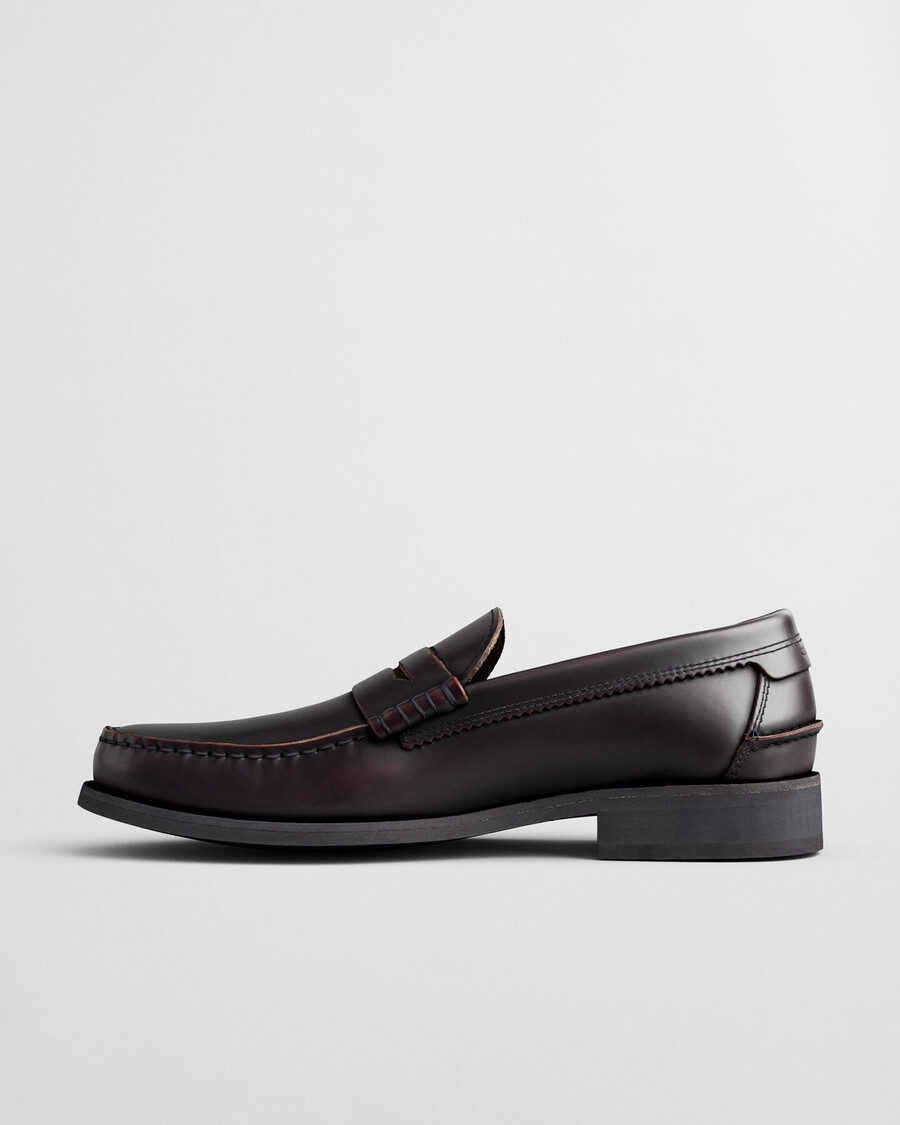 mocassins de couro lenkoxx - vinho ameixa