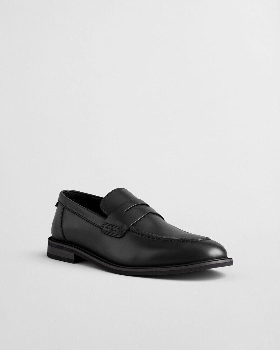 mocassins de couro lozham - preto