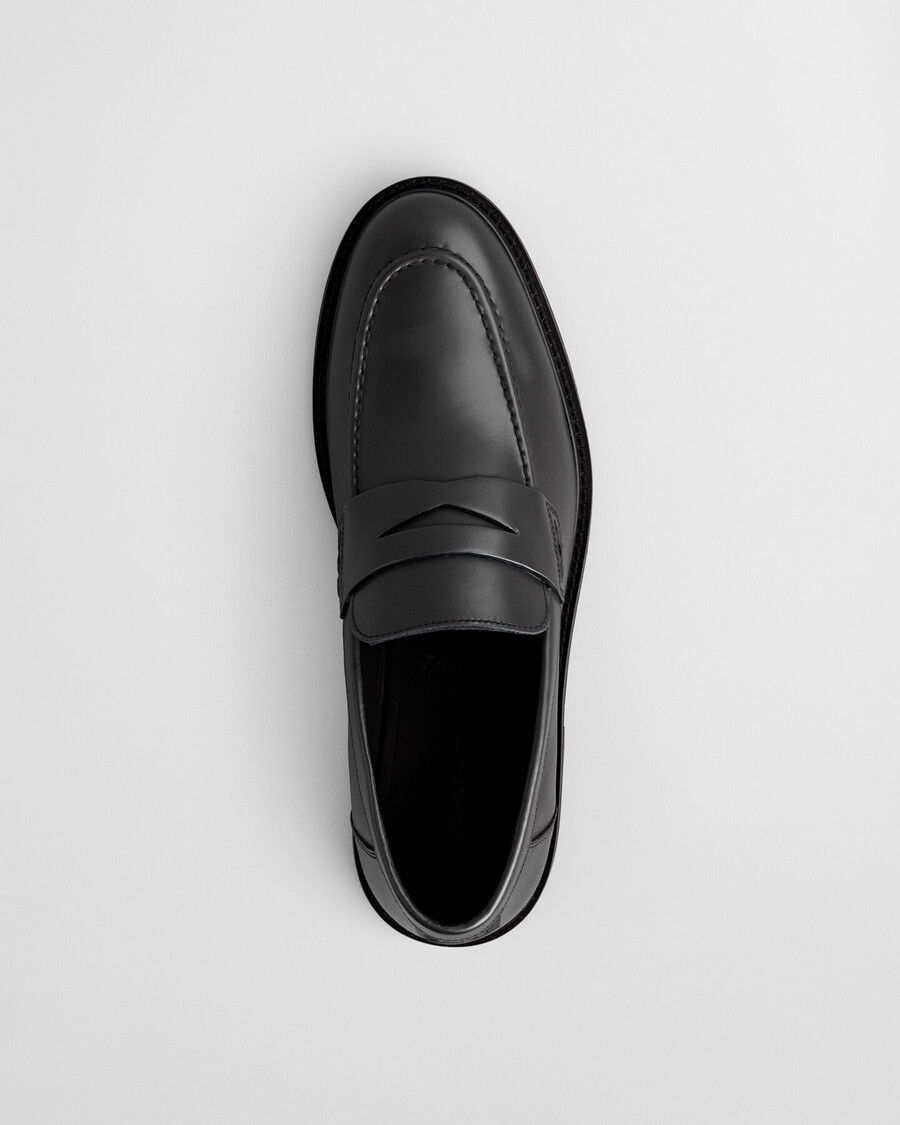 mocassins de couro lozham - preto