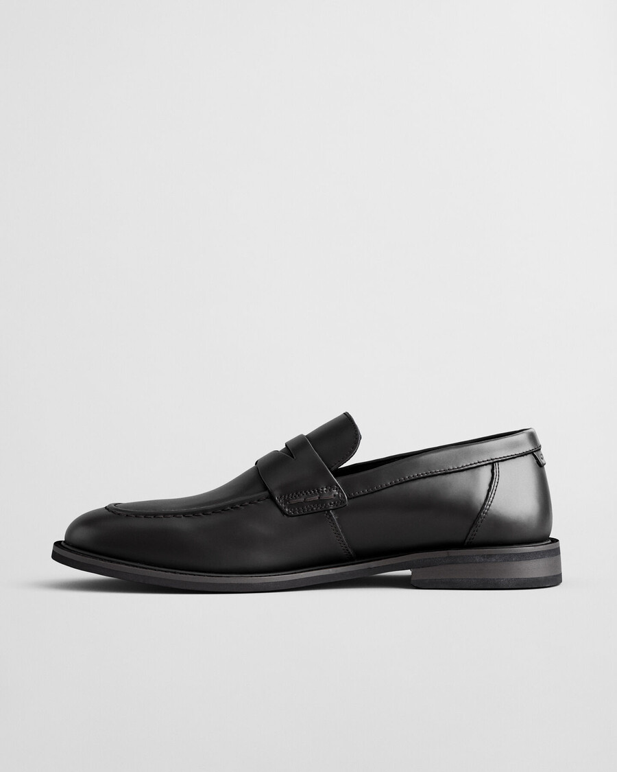 mocassins de couro lozham - preto