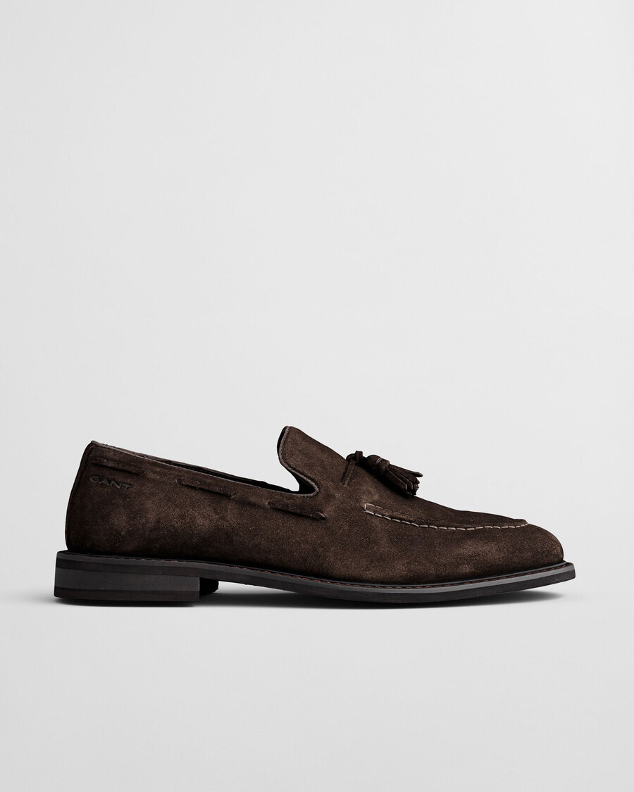 mocassins de camurça lozham - marrom escuro