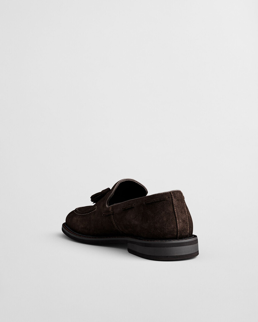 mocassins de camurça lozham - marrom escuro