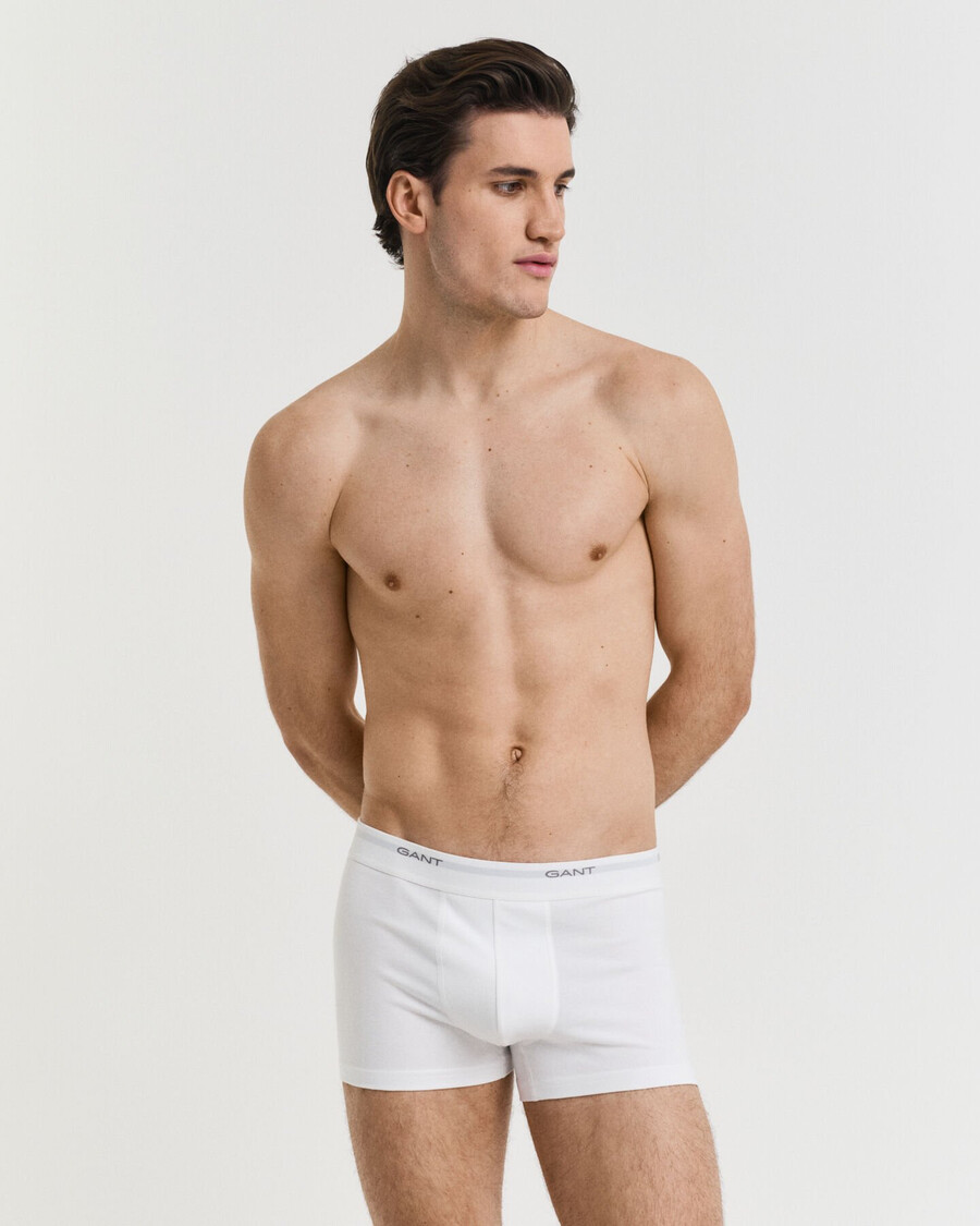 conjunto com 3 cuecas boxer core - brancas