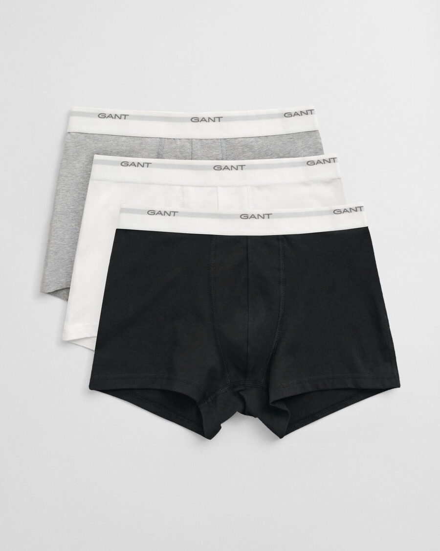 conjunto com 3 cuecas boxer core - pretobranco