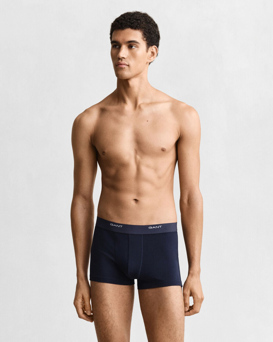 conjunto com 3 cuecas core trunks - marinha
