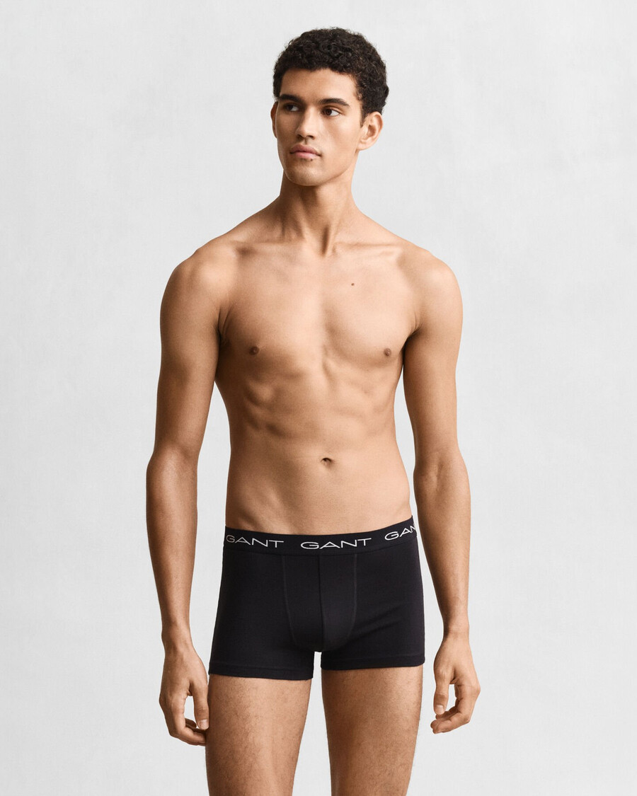 conjunto com 3 cuecas boxer - pretas