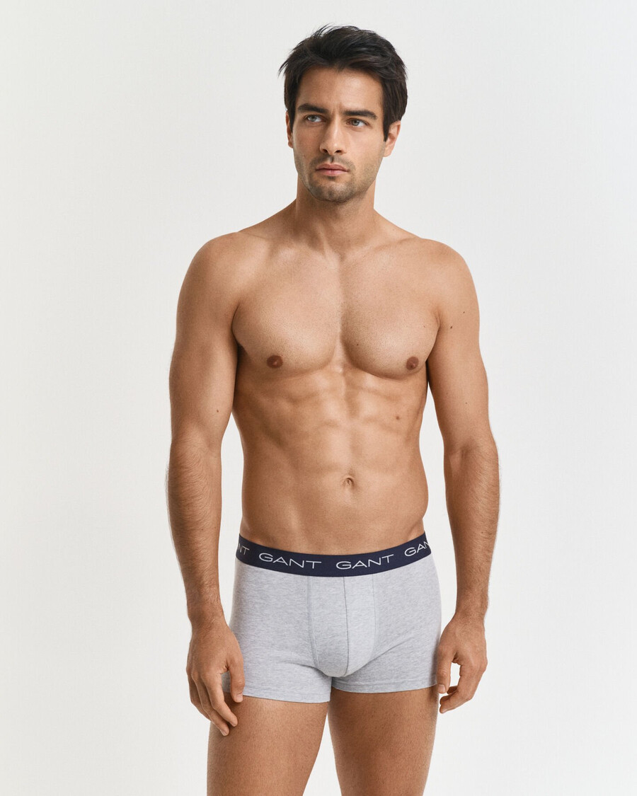 conjunto com 3 cuecas boxer - cinza mescla claro