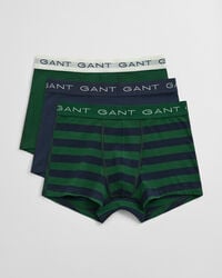 conjunto com 3 cuecas listradas - verde floresta